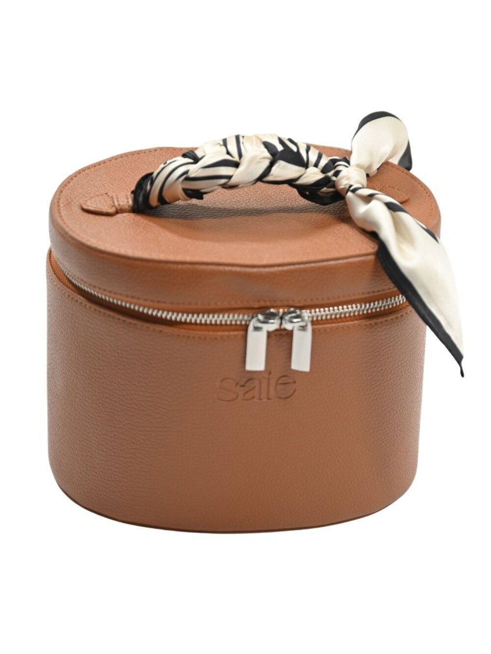 Saie The Vanity Case in Brown & Mirror